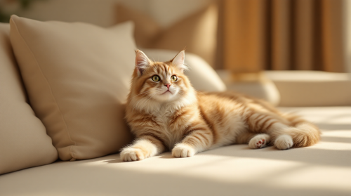 Katze auf Sofa