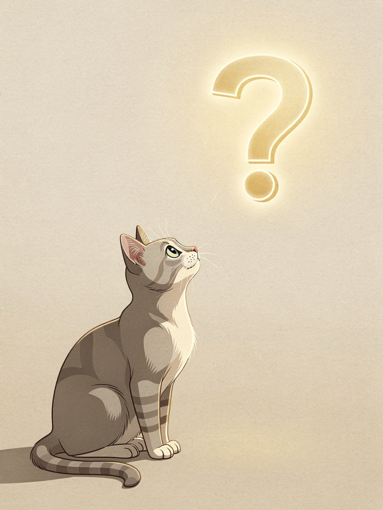 Katze Fragezeichen