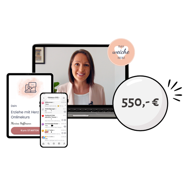 Mockup Erziehe mit Herz Onlinekurs